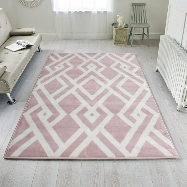 17 Stories Blush Pink Rug Wayfair.co.uk